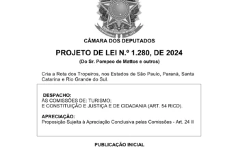 Como captar emendas parlamentares para cicloturismo com base legal: PL 1280/2024 (Rota dos Tropeiros) aprovado na Câmara e em tramitação no Senado.